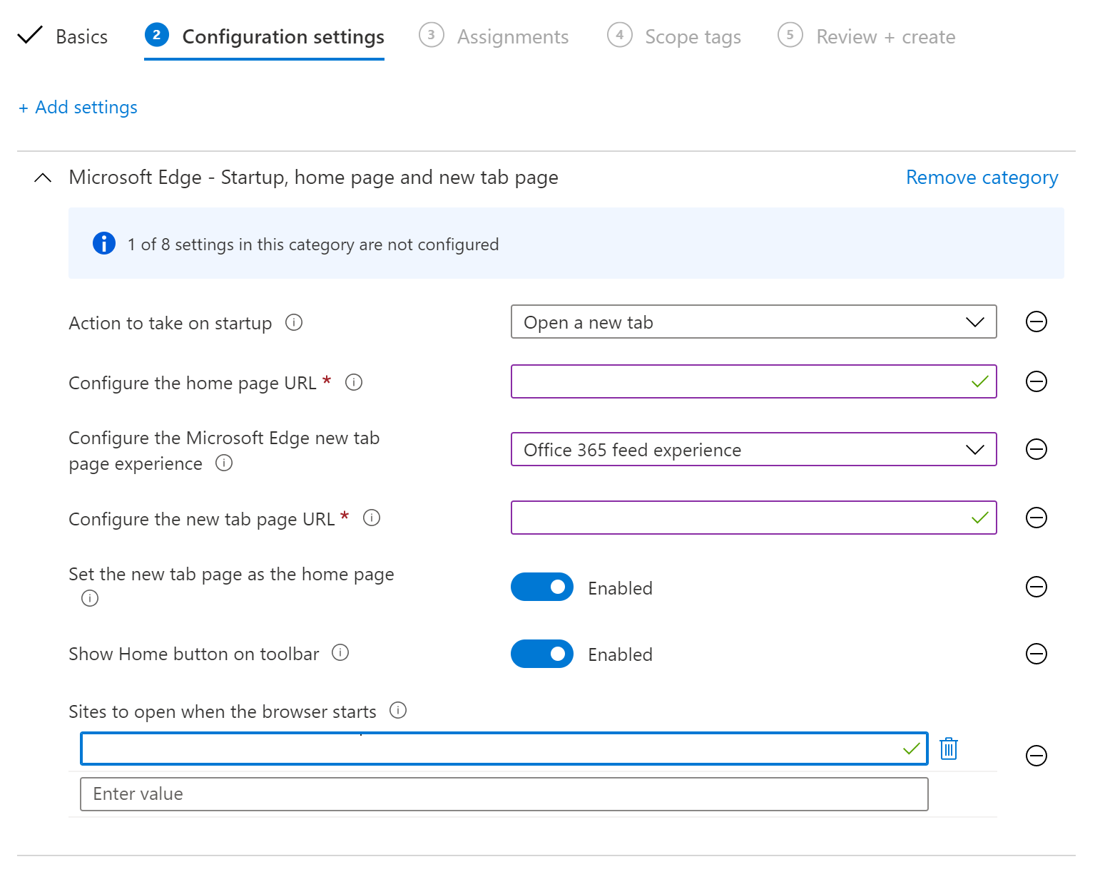 Assigning profile to security group